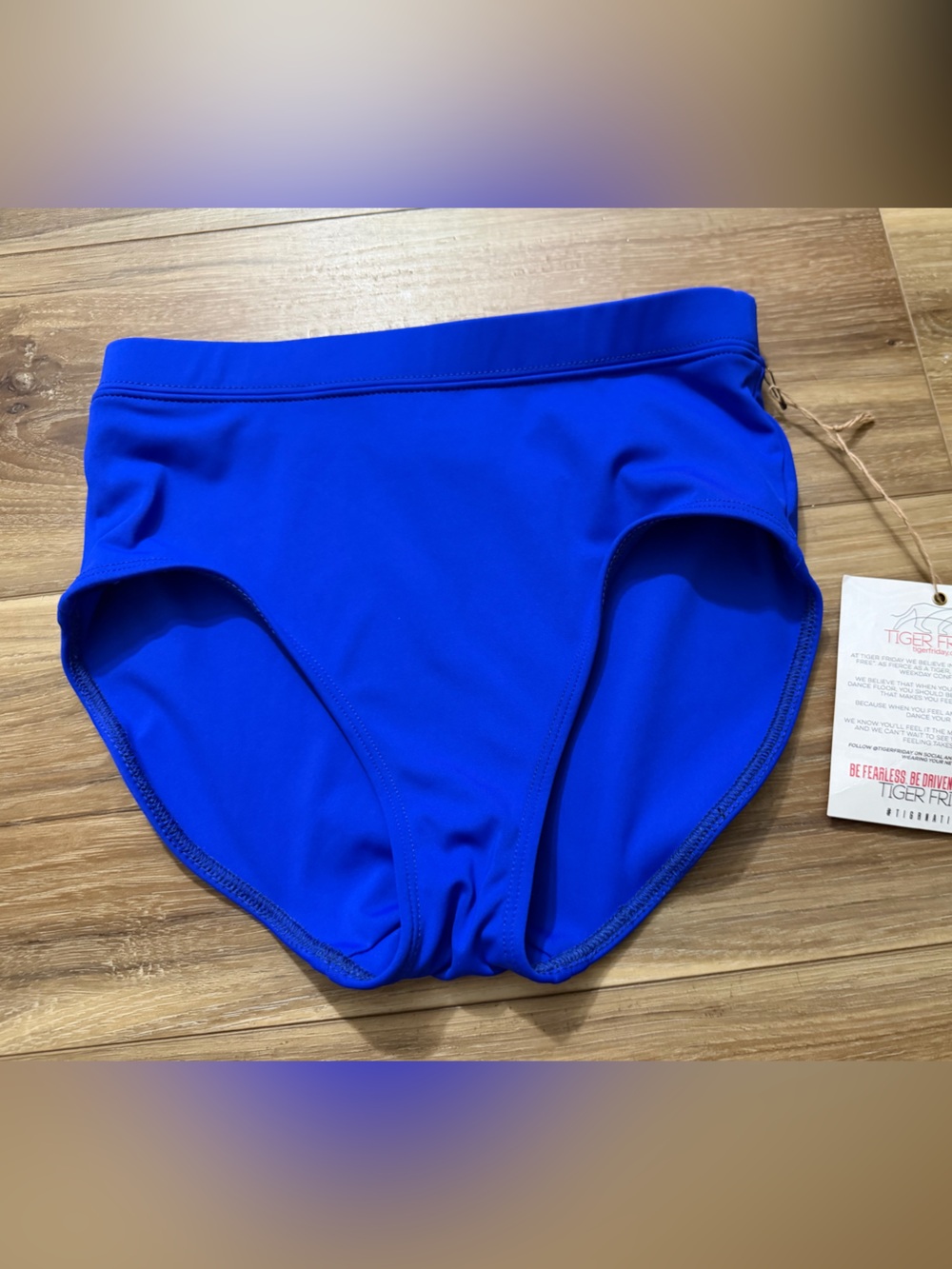 Tiger Friday dancewear blue briefs adult small NWT